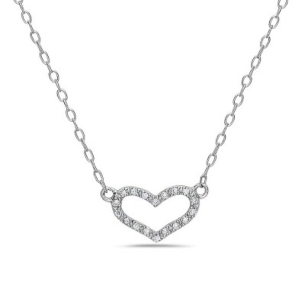 Sterling silver heart necklace